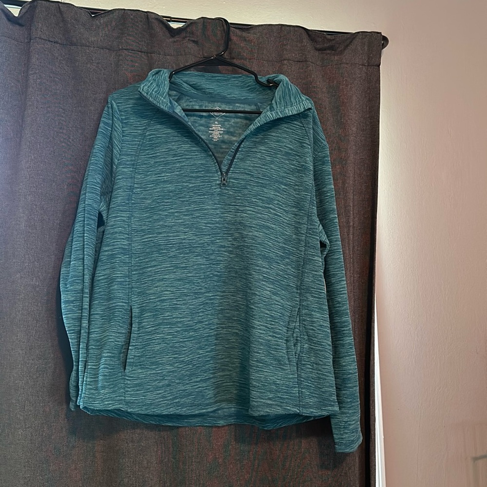 light blue quarter zip. super soft and never worn